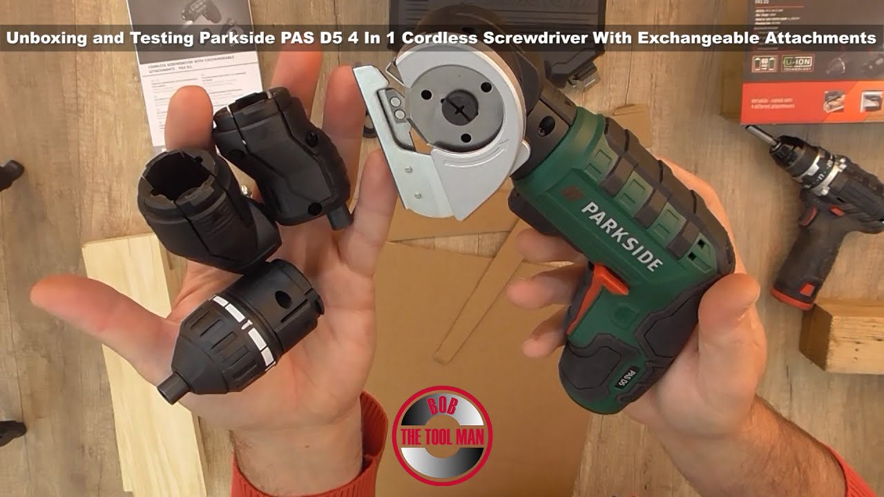 Unboxing and Testing Parkside PAS D5 4 In 1 Cordless Screwdriver With Exchangeable Attachments