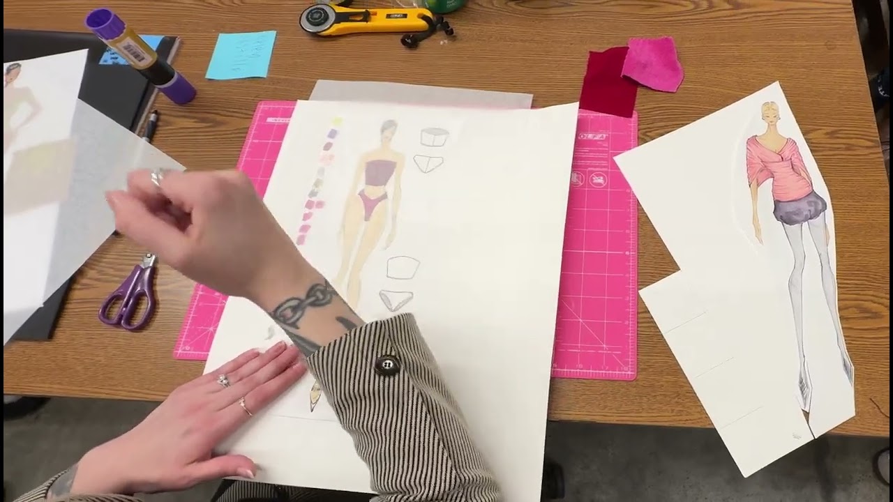 Mounting Fashion Illustrations (for Presentation/boards)