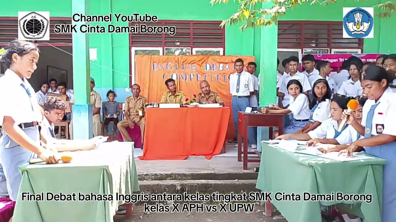 Final Debat bahasa Inggris antara kelas tingkat SMK Cinta Damai Borong  kelasX UPW vs kelas X UPW 🔥