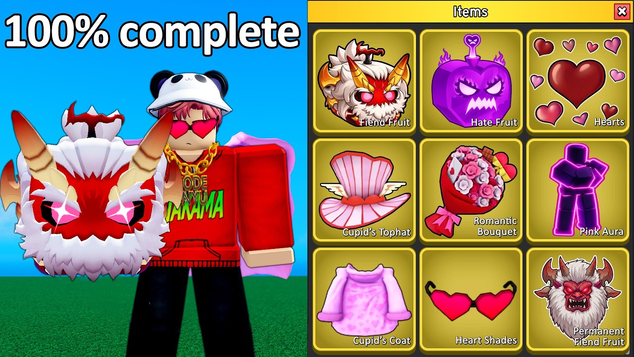 I 100% Completed the Valentine's Update in Blox Fruits