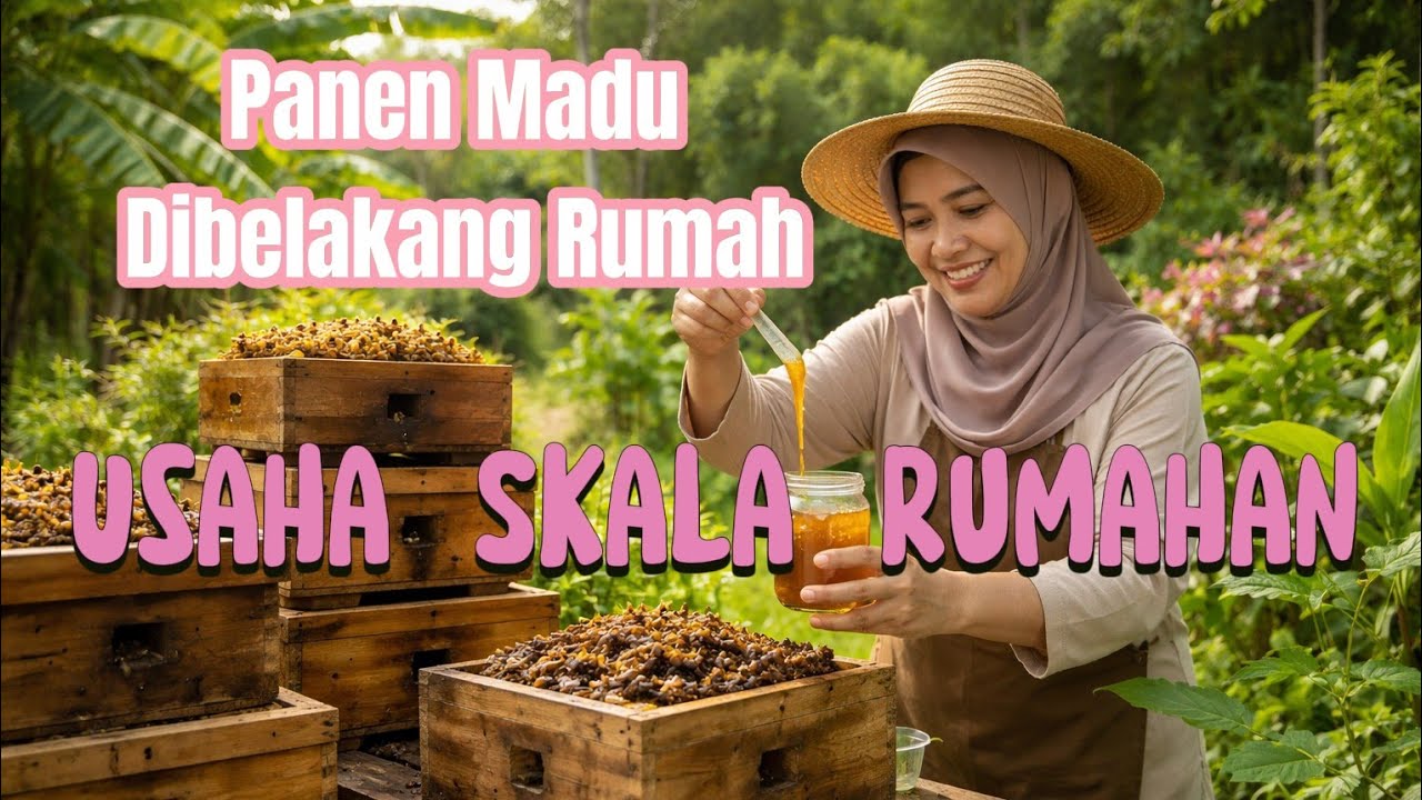 PANEN MADU KELULUT DIBELAKANG RUMAH 