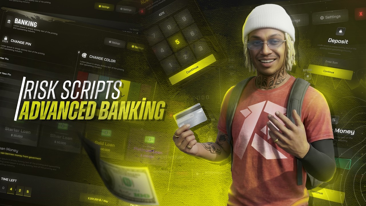 FiveM Banking V2 | Полноценная банковская система с банкоматами, кредитами, транзакциями и поддер...