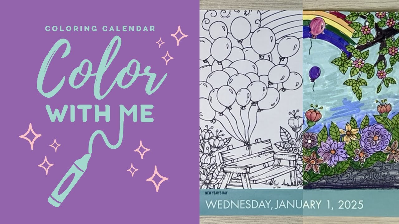 Daily Coloring Calendar 2025 | Color With Me [January 1] (Lo-fi)