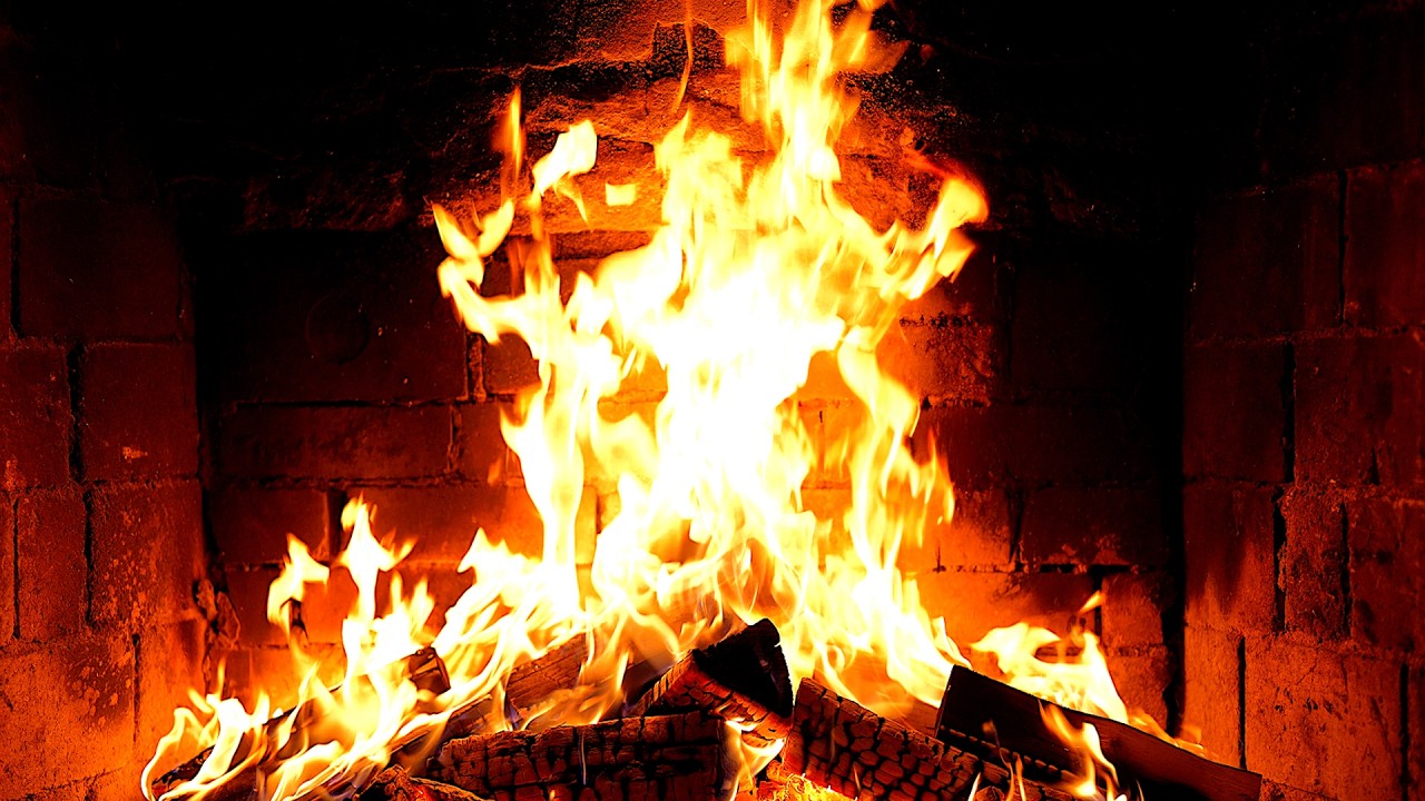 Cozy Fireplace 4K (12 HOURS). Fireplace with Crackling Fire Sounds. Fireplace Ambience