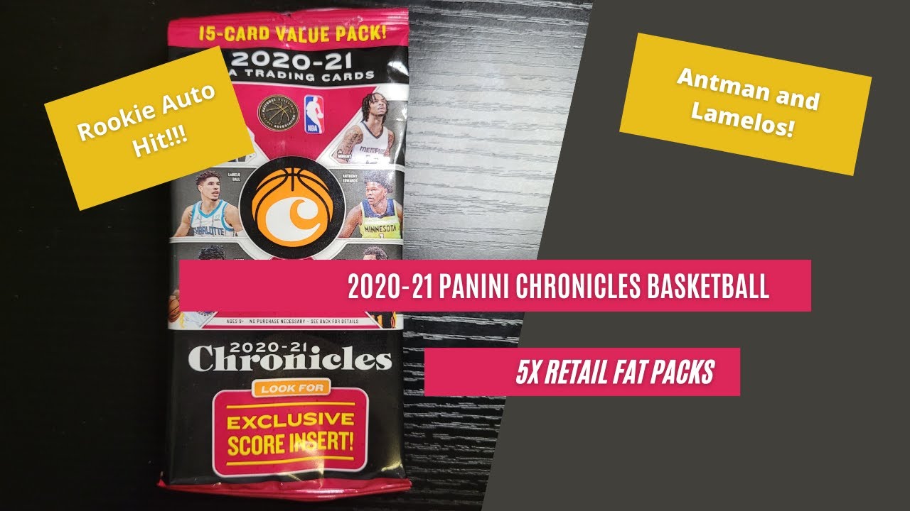 2020 21 Panini Chronicles Basketball Fat Packs x5 - Rookie Auto plus Bronze Parallels!