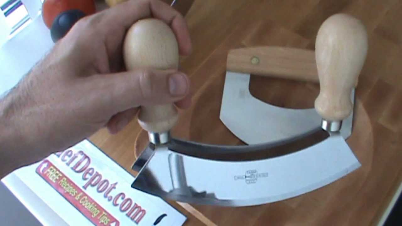 mezzaluna herb knife