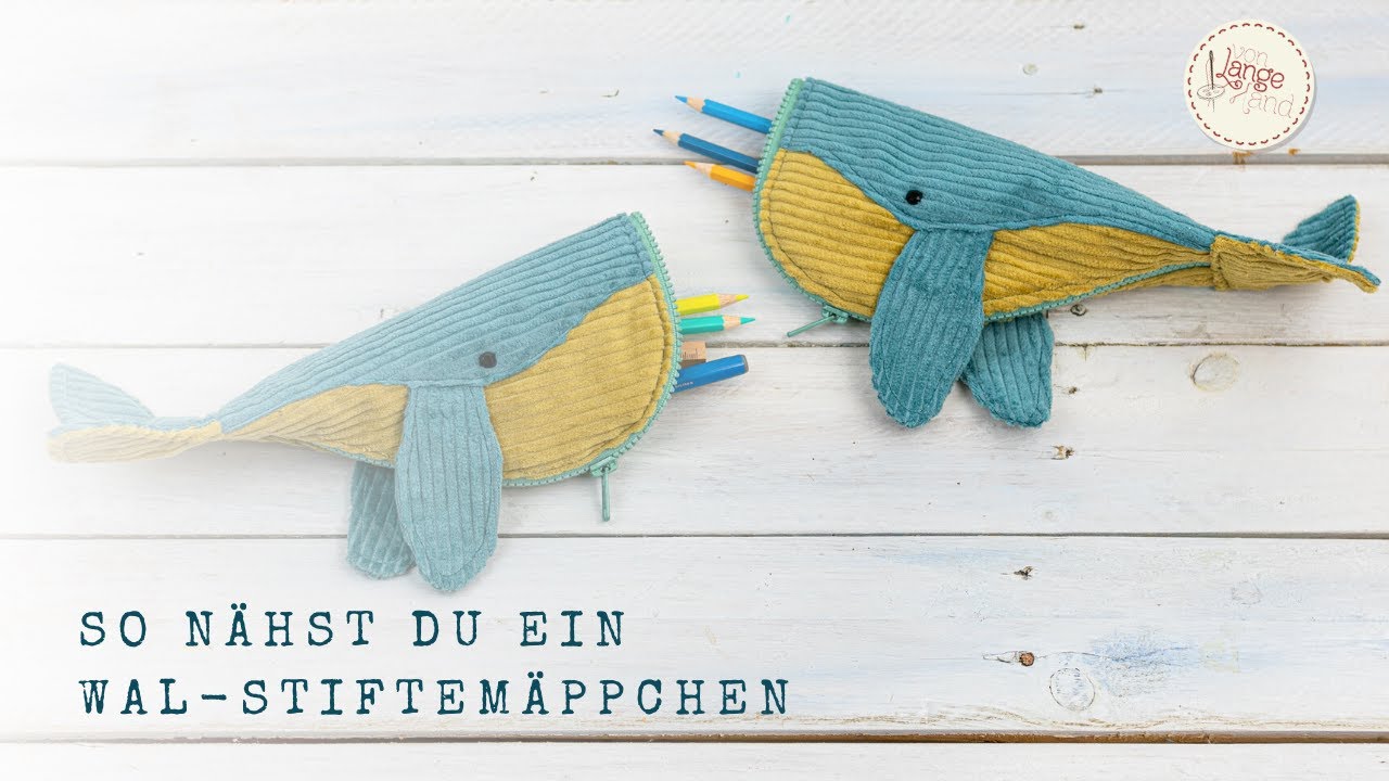 So nähst Du ein Wal-Stiftemäppchen
