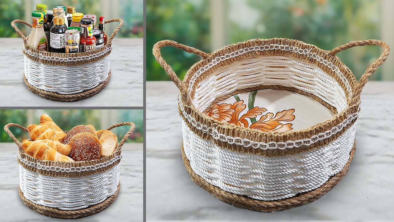 Wonderful DIY Basket | decor for the kitchen | spice tray | bread basket