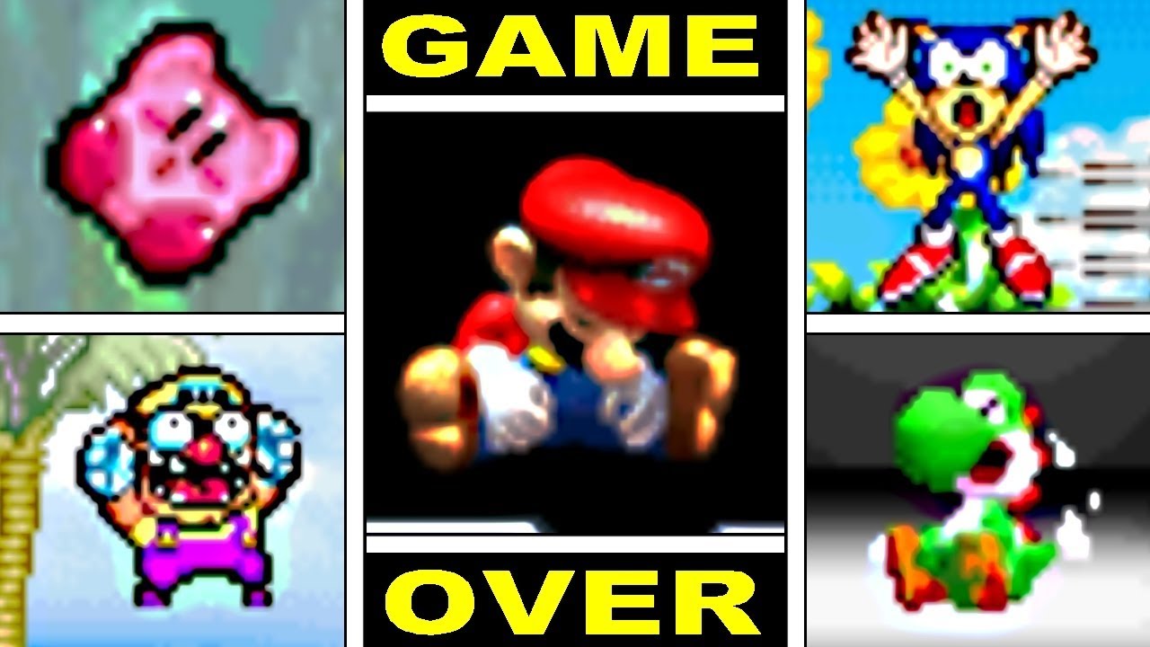 Classic Gameboy Advance Video Game Deaths & Game Over Screens