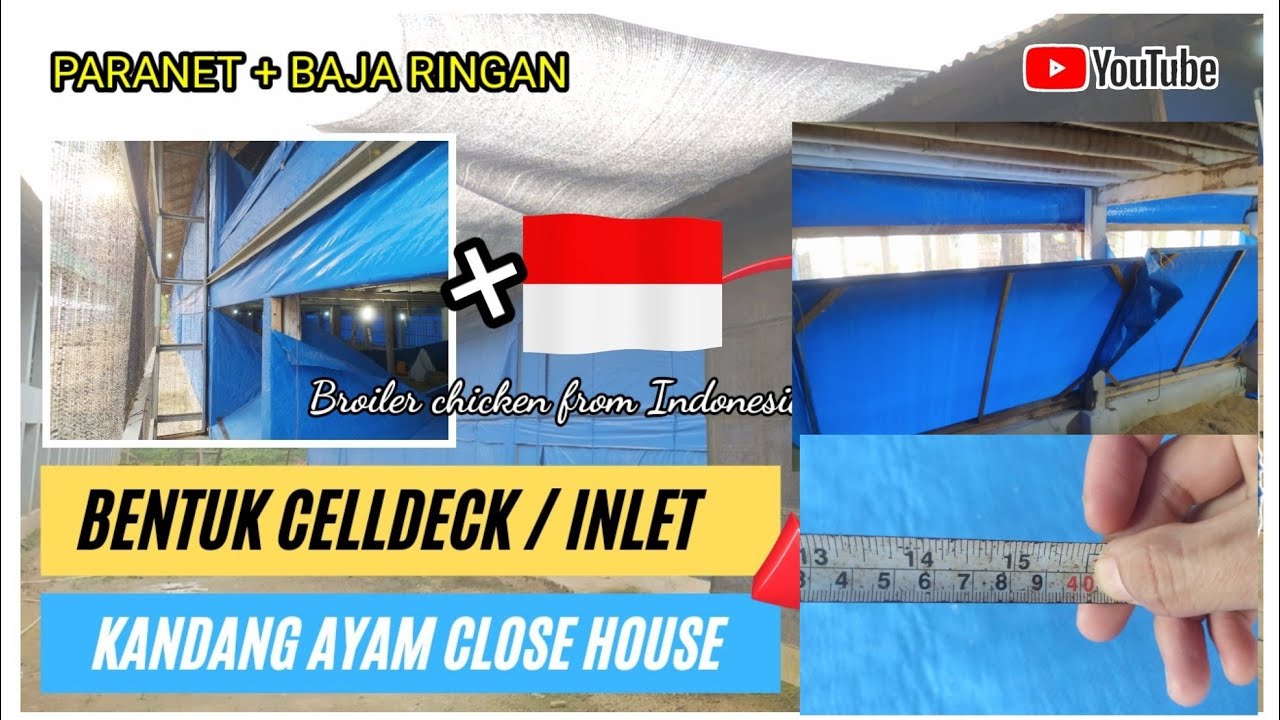Melihat bentuk inlet / celdek dari paranet pada kandang ayam close house