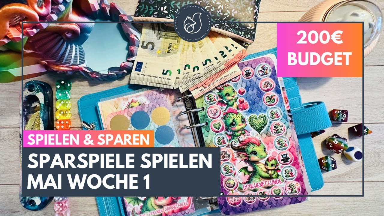Sparspiele spielen mit 200€ Budget MAI Woche 1 ☀️ 🌺 #budgeting #sparspiele #umschlagmethode