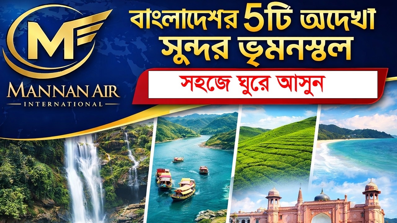 বাংলাদেশের ৫টি অদেখা সুন্দর ভ্রমণস্থল | Mannan Air International#5unseen #beautifultravel#uncovered