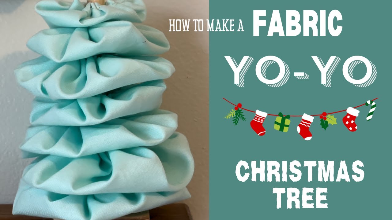 How To Make A FABRIC Yo-Yo Christmas Tree (Easy)