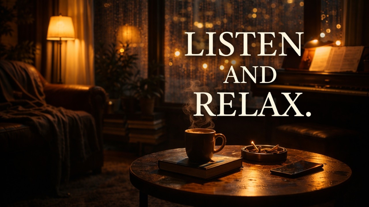 3AM Rainy Apartment Jazz ☕ Smooth Late Night Music for Overthinkers