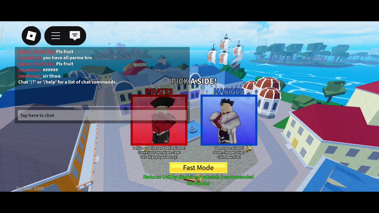 Playing Not Blox Fruits