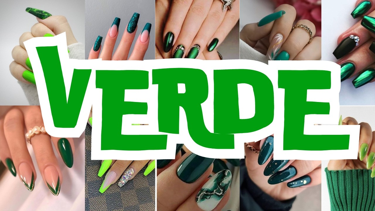 🟣 UÑAS VERDES en Tendencia | Recopilación de IDEAS y DISEÑOS de Moda 2024
