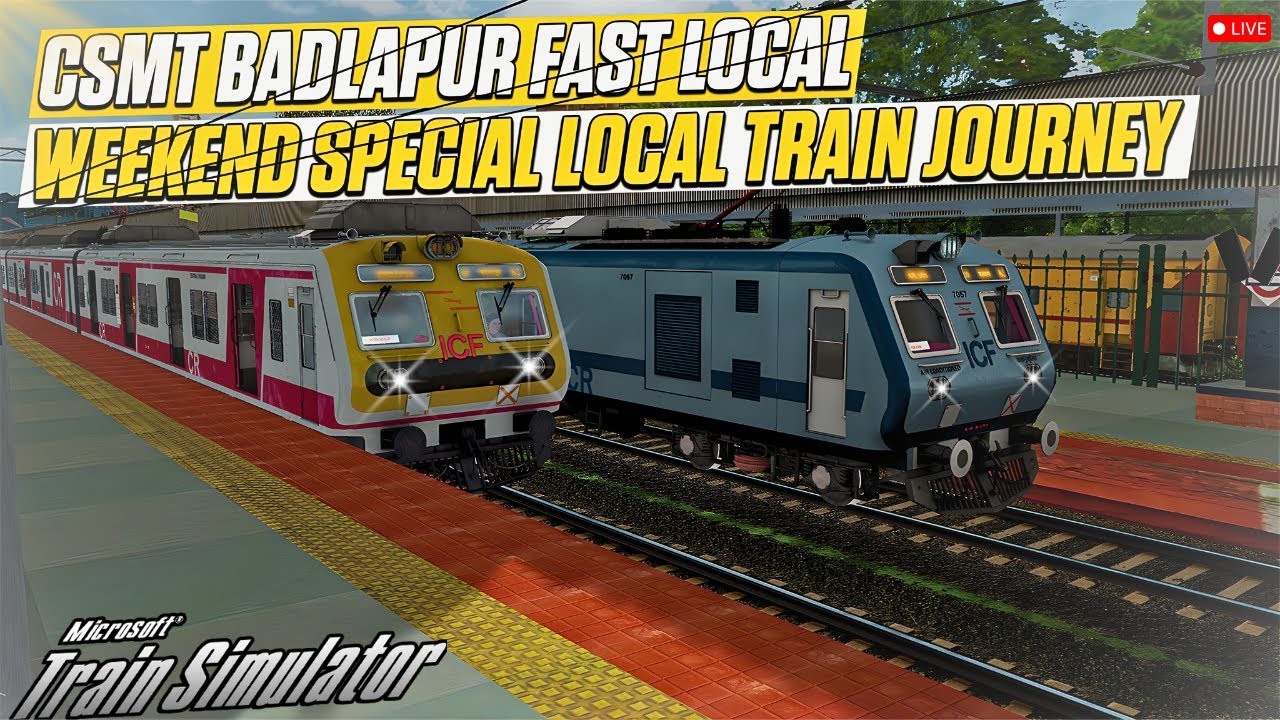 MUMBAI LOCAL TRAIN | 95227 MUMBAI CSMT - BADLAPUR FAST LOCAL | INDIAN TRAIN SIMULATOR