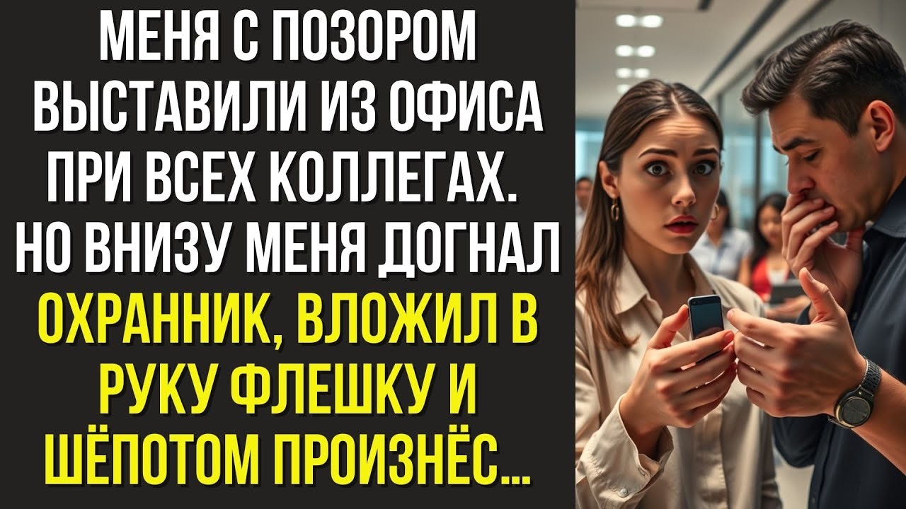 Меня с позором выставили из офиса при всех коллегах  Но внизу меня догнал охранник, вложил в руку