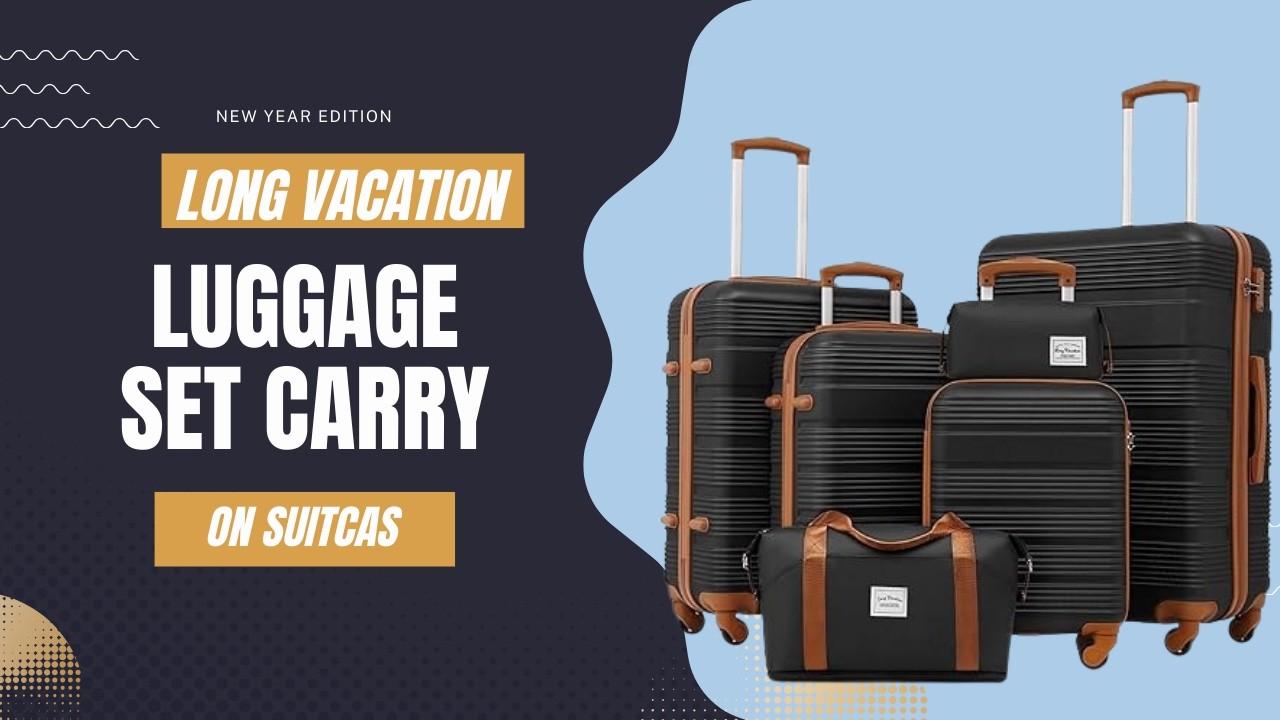 LONG VACATION 6 Piece Hardshell Luggage Set – Stylish & Durable Travel Companion2
