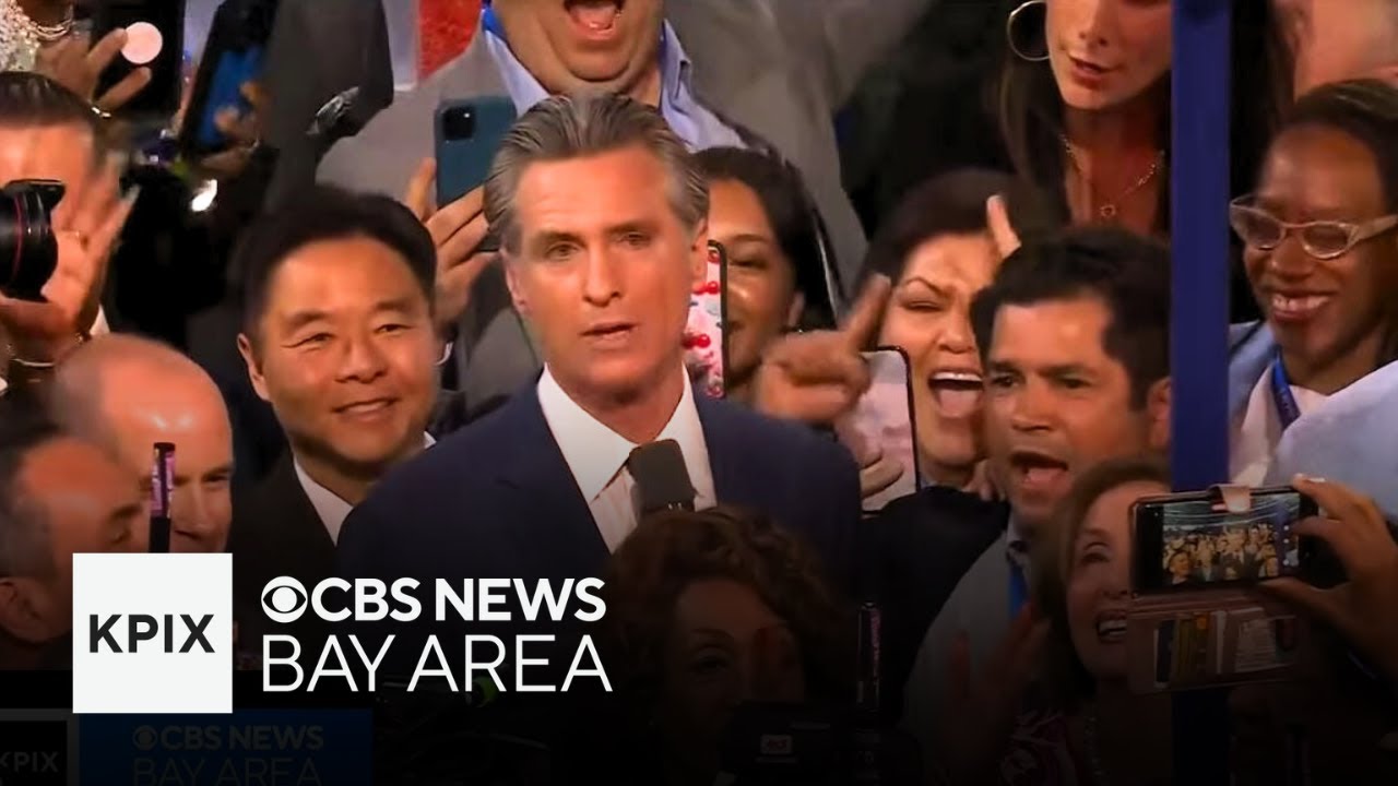 Gov. Newsom casts California's votes for Kamala Harris at the DNC