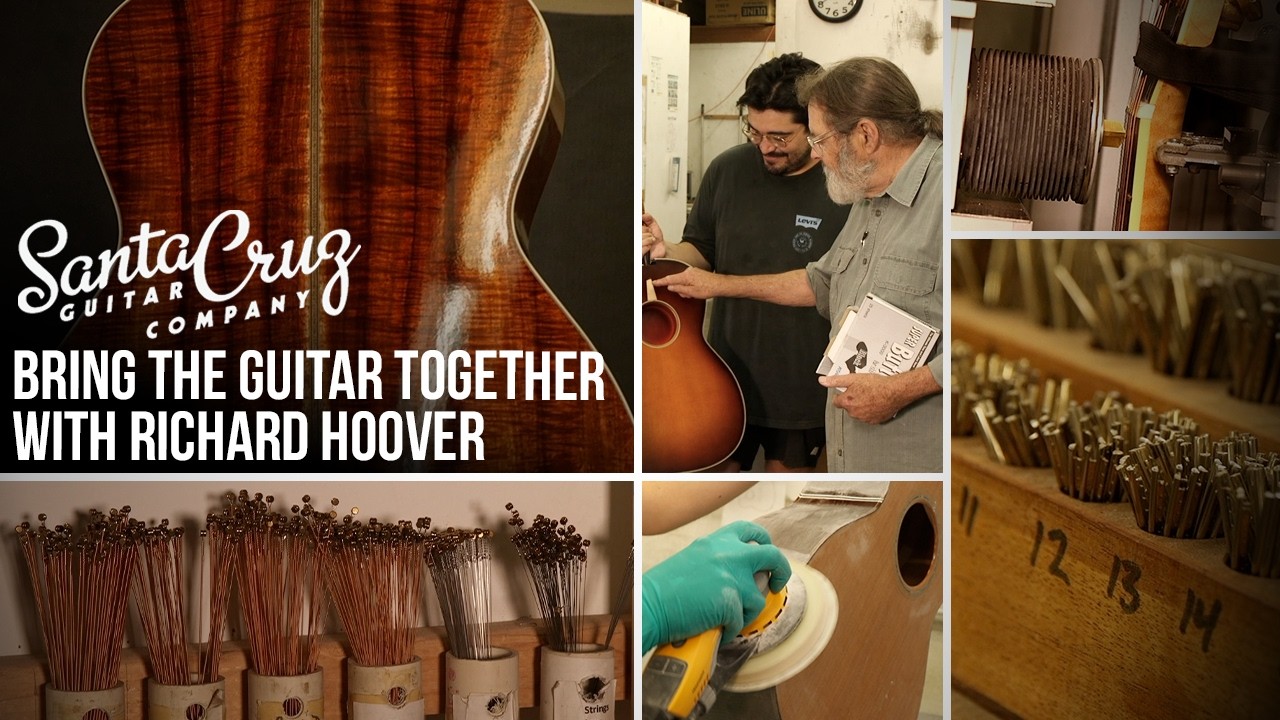 Finishing an Acoustic, Joining Body & Neck, Plek Machine & Strings | Santa Cruz Guitar Company