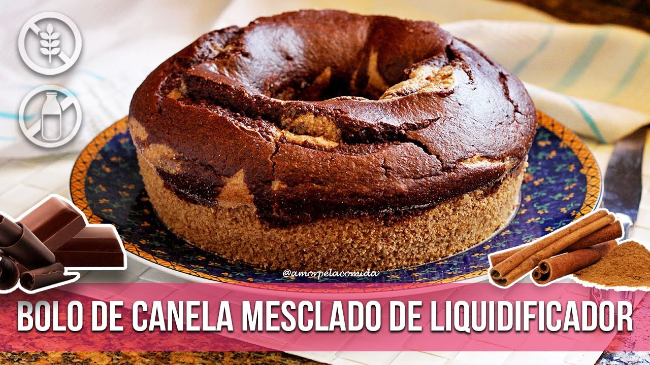 BOLO DE CANELA DE LIQUIDIFICADOR MESCLADO SEM FARINHA SEM LEITE