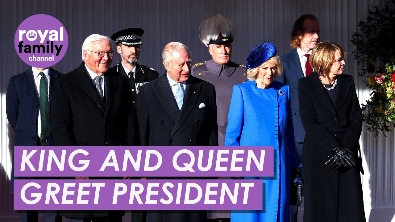 King Charles and Queen Camilla Greet German President Ahead of Windsor Ceremony
