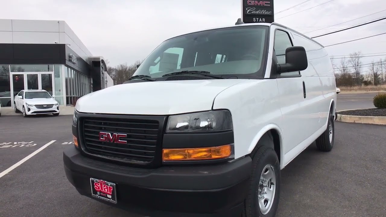 The First 2022 GMC Savana 2500 Work Van 4.3L V6 3D Cargo Van 8-Speed Auto On Star's Quakertown Lot