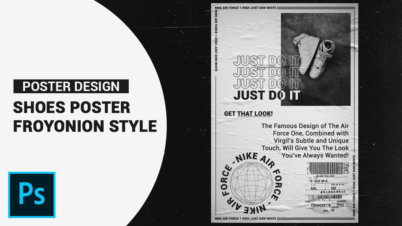 Shoes Poster Froyonion Style - Tutorial Photoshop CC 2020