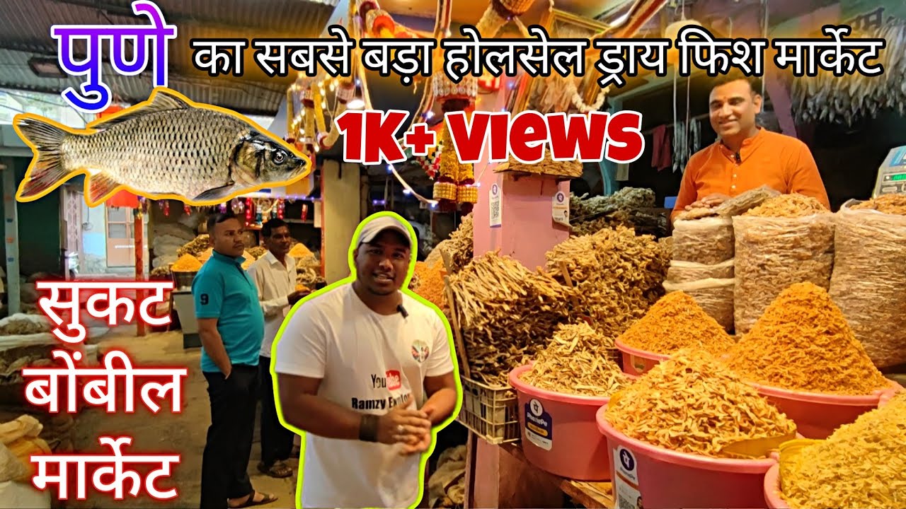 पुणे का सबसे बड़ा होलसेल ड्राय फिश मार्केट 🐠| Bombil Market Pune | Dry Fish Market Pune #dryfish