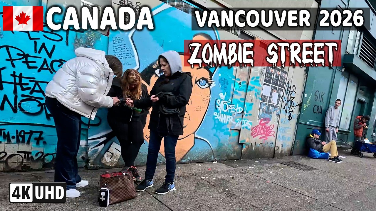🇨🇦 【4K】 East Hastings St. Downtown Vancouver BC, Canada. Street Walk.