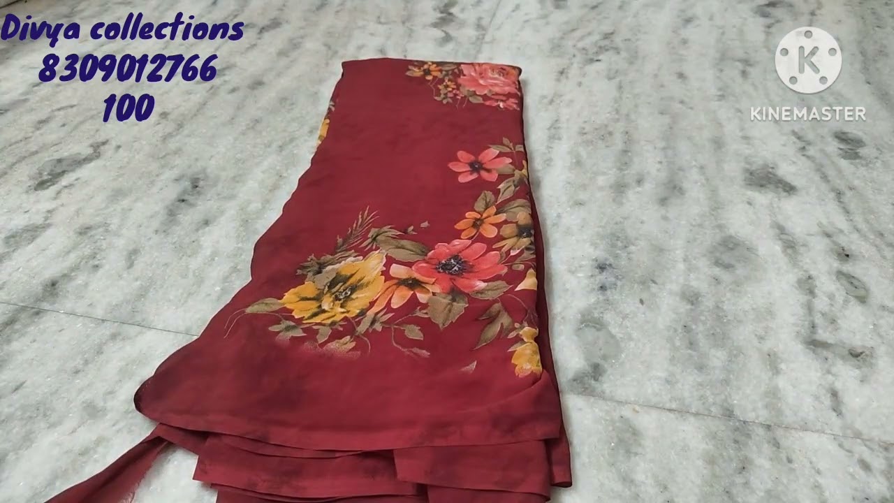 Georgette Full Sarees Only 100rs🥳🥳 What's Up Number 8309012766🎉🎉🎉