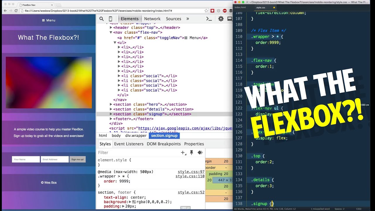 Mobile content reordering with Flexbox! - Tutorial 15 of 20 💪