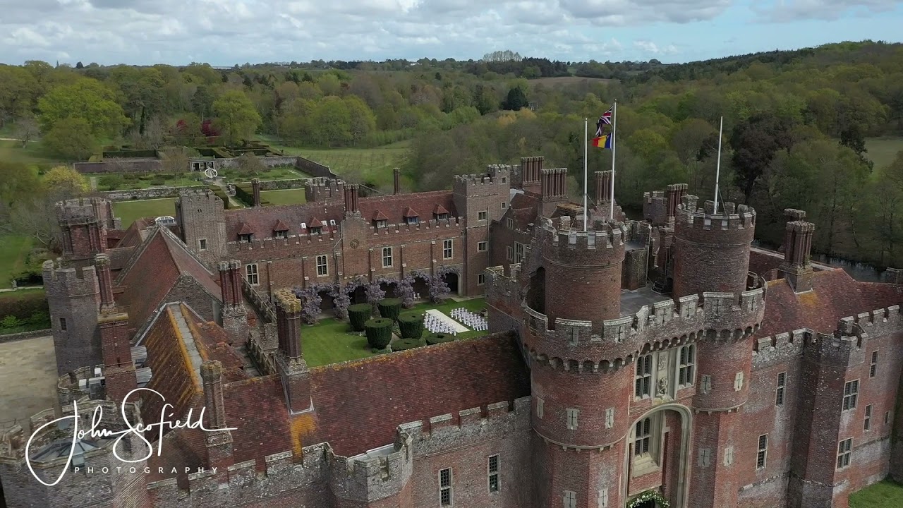 Herstmonceux Castle Wedding - Drone Footage by John Scofield Photography.