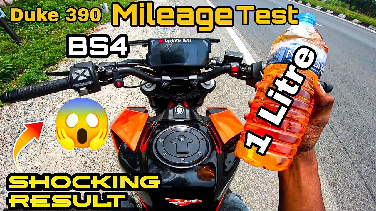 DUKE 390 bs4 mileage test // shock result😱😱// 1Litre // off-roading test