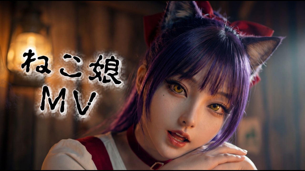ゲゲゲの鬼太郎　猫娘の曲 実写化風MV　※AI生成