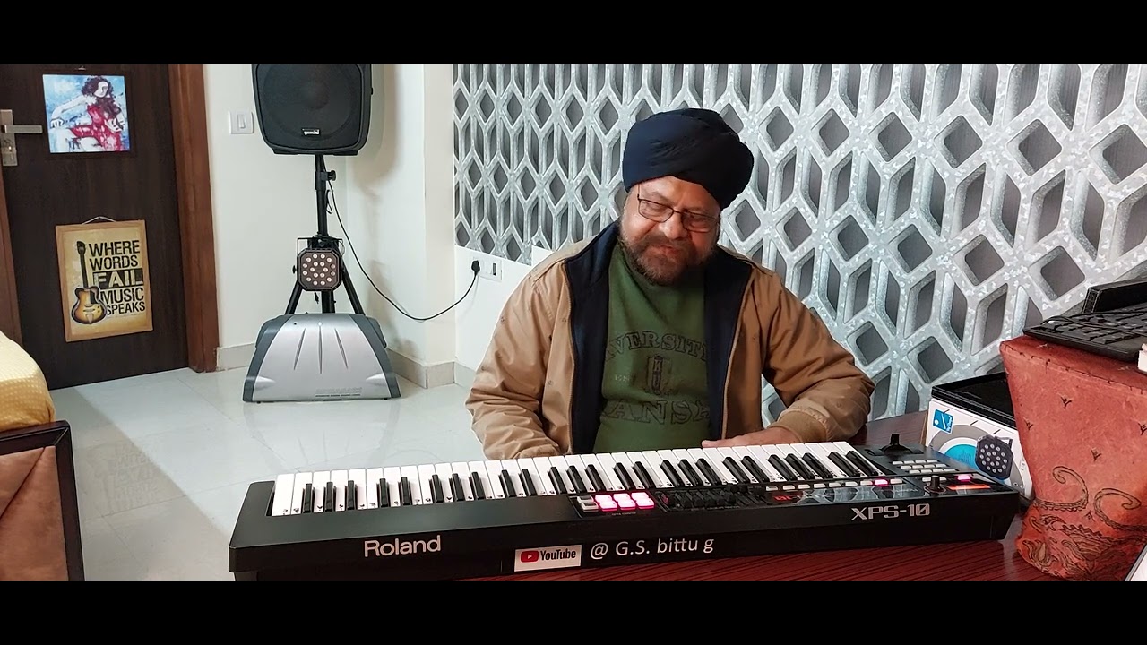 Mere mehboob qayamat hogi  + instrumental cover by G.S.bittu g + karaoke...