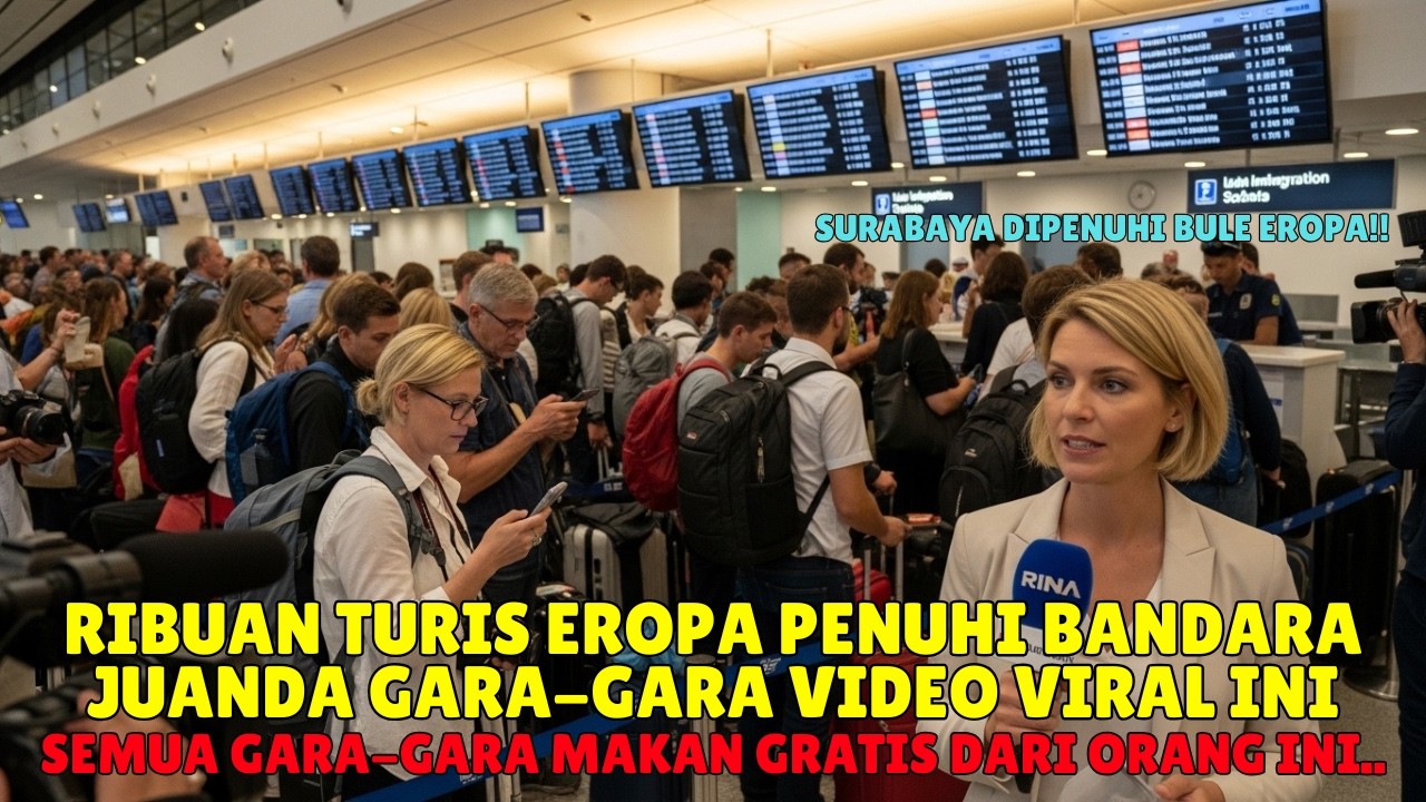 BANDARA JUANDA MEMBLUDAK! RIBUAN BULE EROPA DATANG KE SURABAYA GARA-GARA VIDEO VIRAL INI!
