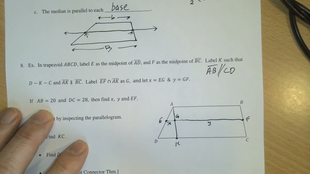 Parallelograms, Trapezoids, Parallel Projections 4.2.d