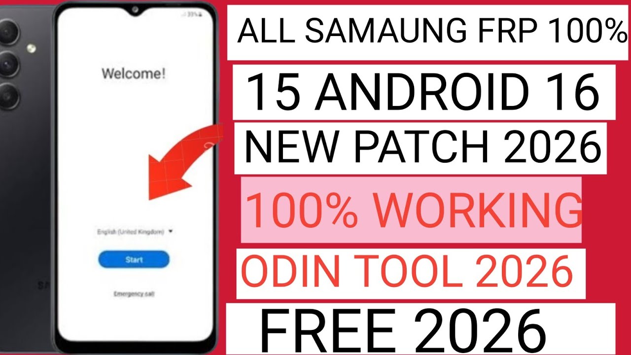 ALL SAMSUNG FRP ANDROID 15 & 16 NEW PATCH 2026 ! 💯 % WORKING. ODIN TOOL 2026! SAMSUNG A134 FRP ODIN 