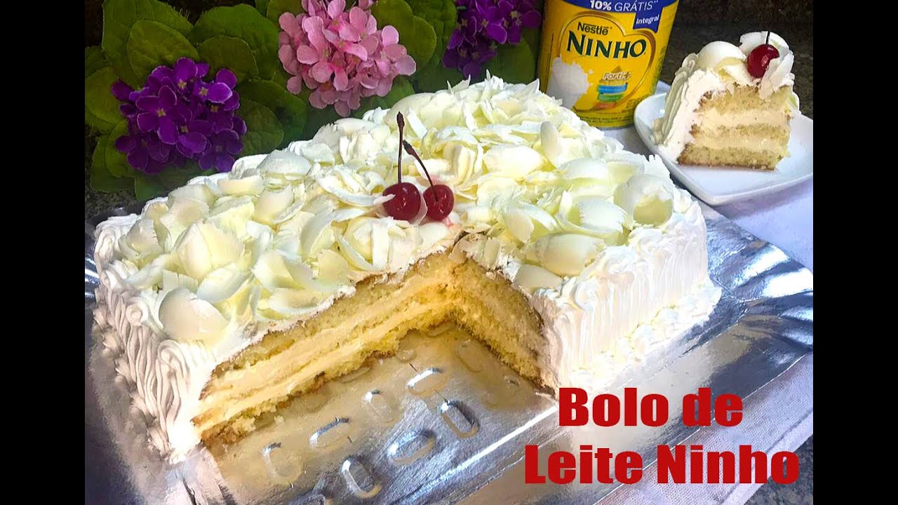 Como fazer Bolo de Aniversário de Leite Ninho - Fácil - Ideal para iniciantes- Aula Completa