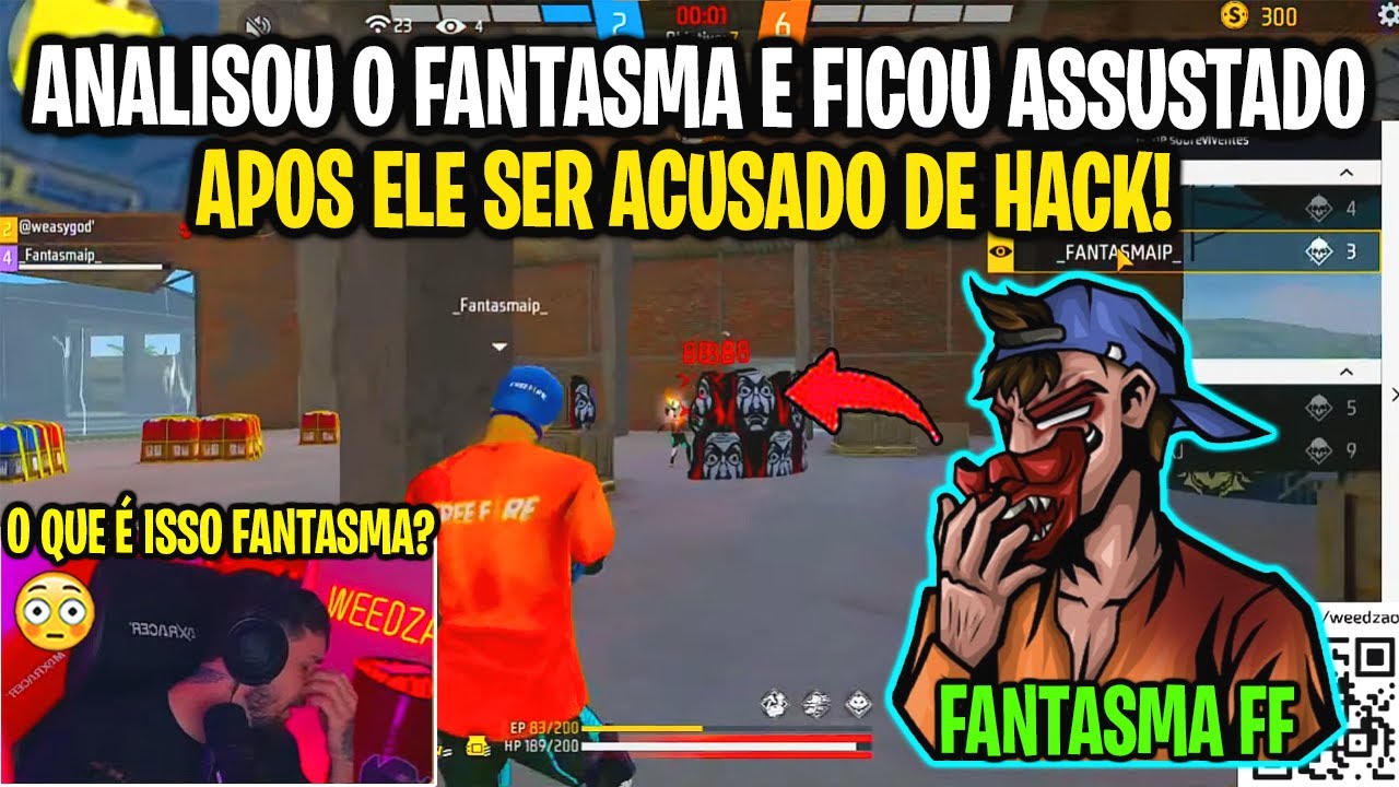 WEEDZÃO ANALISOU FANTASMA FF APÓS ELE SER ACUSADO DE HACK E FICOU ASSUSTADO VENDO ELE JOGAR!