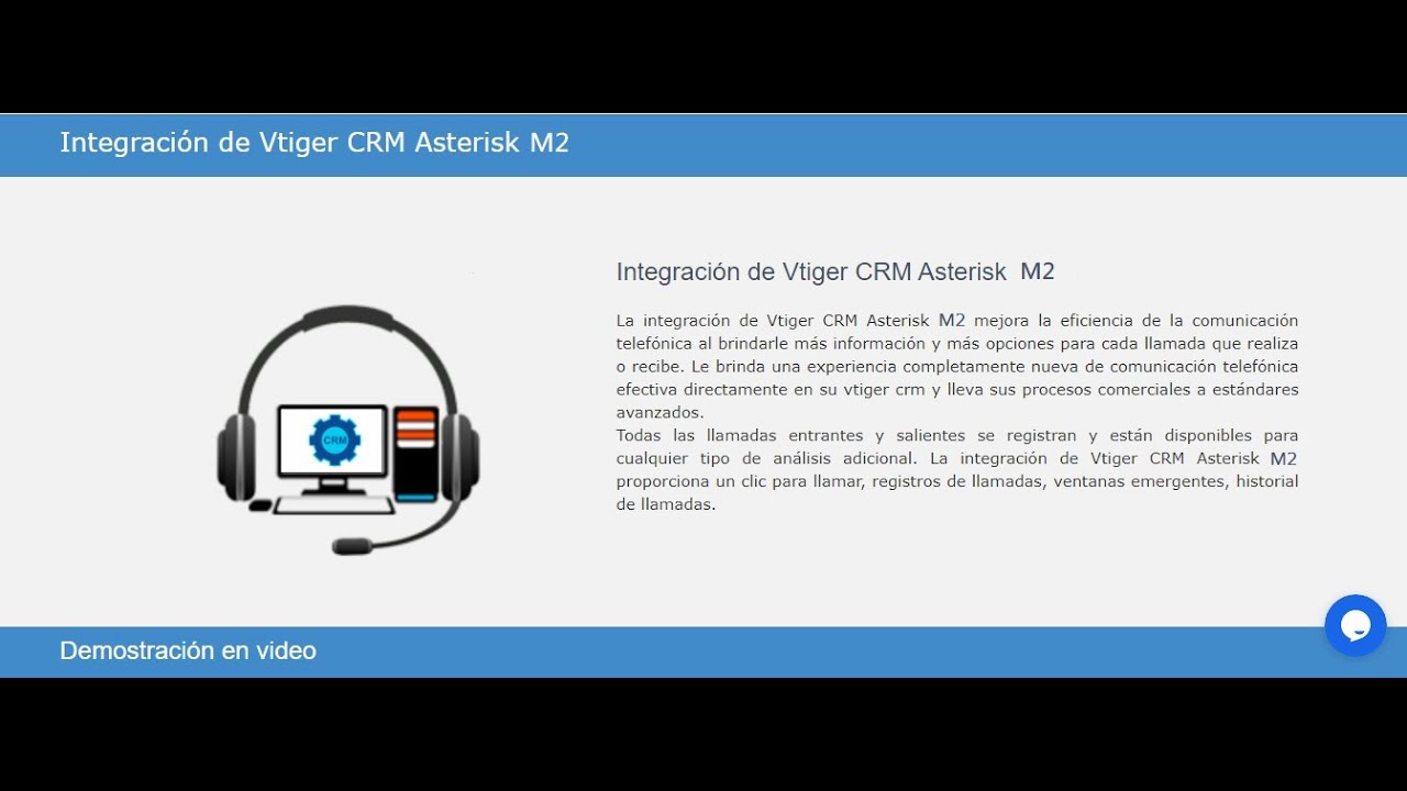 Descripci&oacute;n M&oacute;dulo Integrador CRM + Issabel PBX
