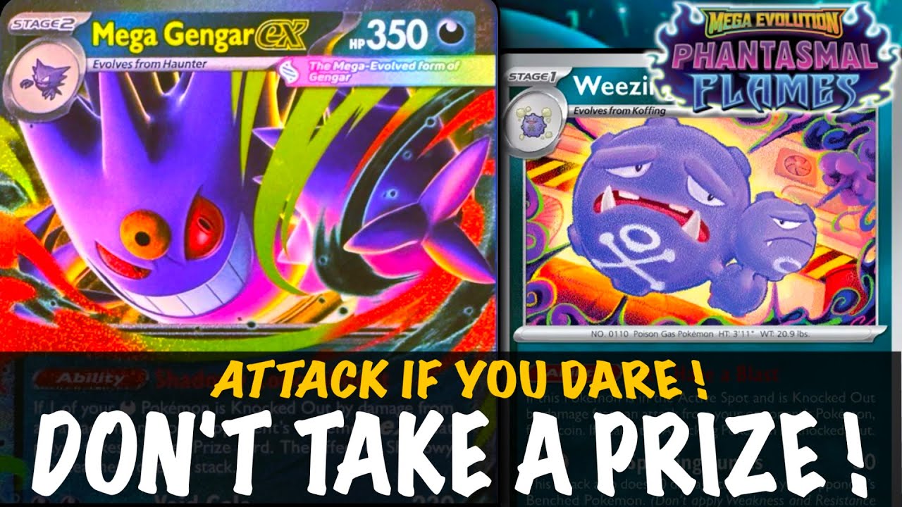 Mega GENGAR ex! Мгновенный нокаут, при этом лишая их призов! Геймплей PTCGL (PHANTASMAL FLAMES)