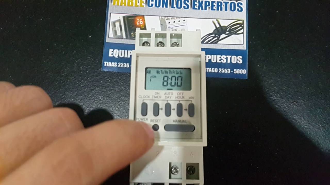 Programacion de Temporizador Semanal para Riel Din