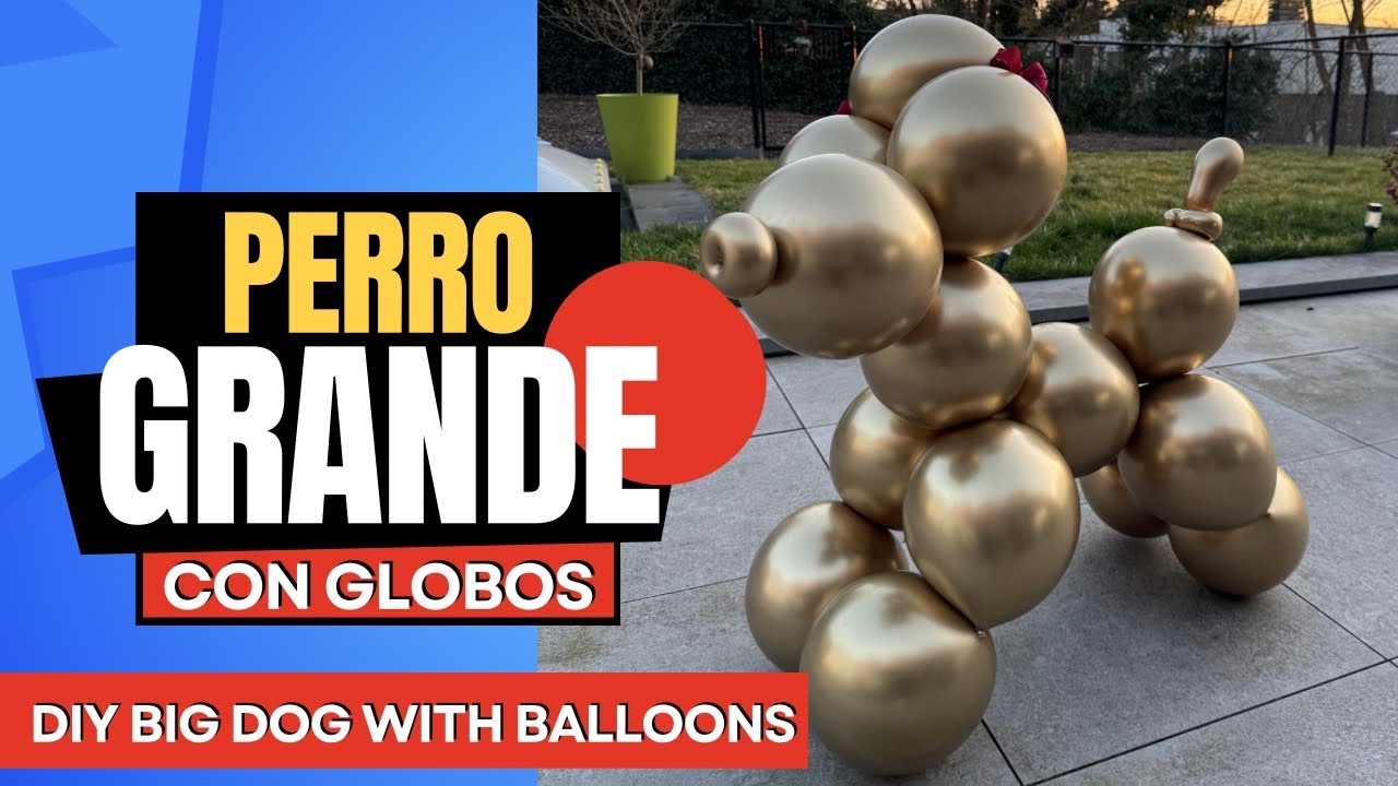 PERRO GRANDE con Globos  BIG DOG with Balloons PASO A PASO