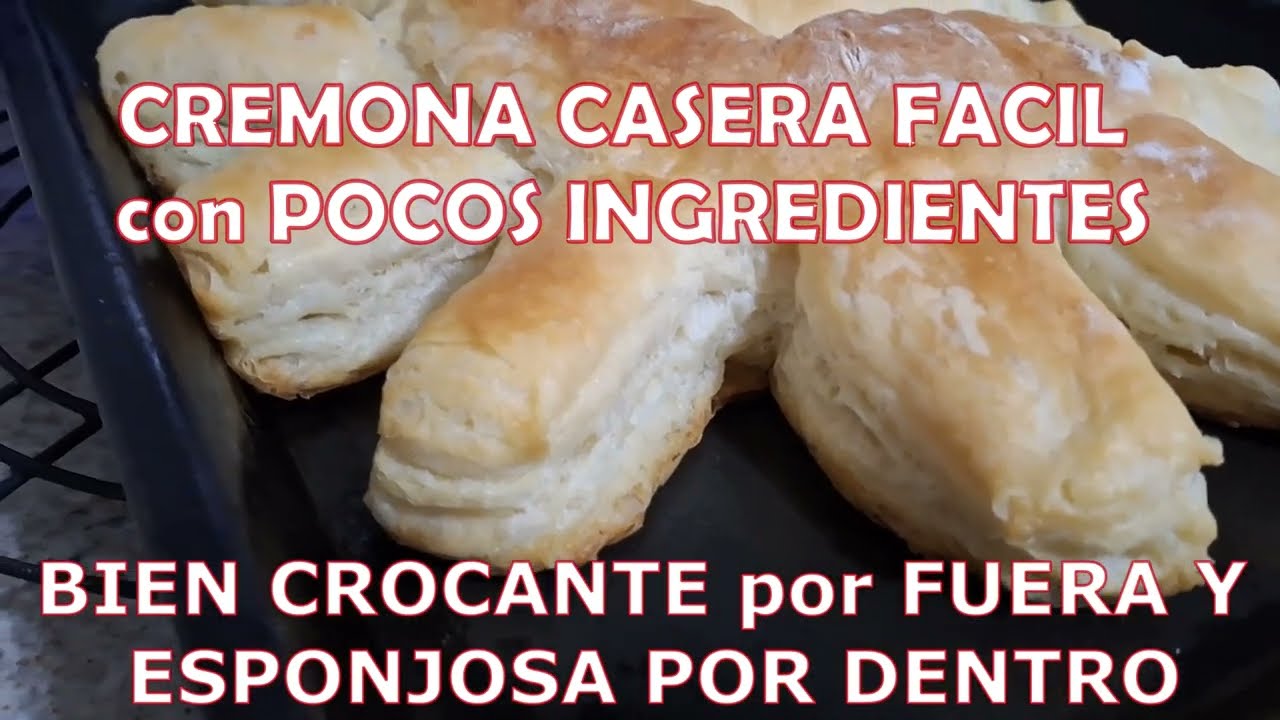 CREMONA CASERA bien CRUJIENTE por fuera y ESPONJOSA por DENTRO FACIL ECONOMICA POCOS INGREDIENTES