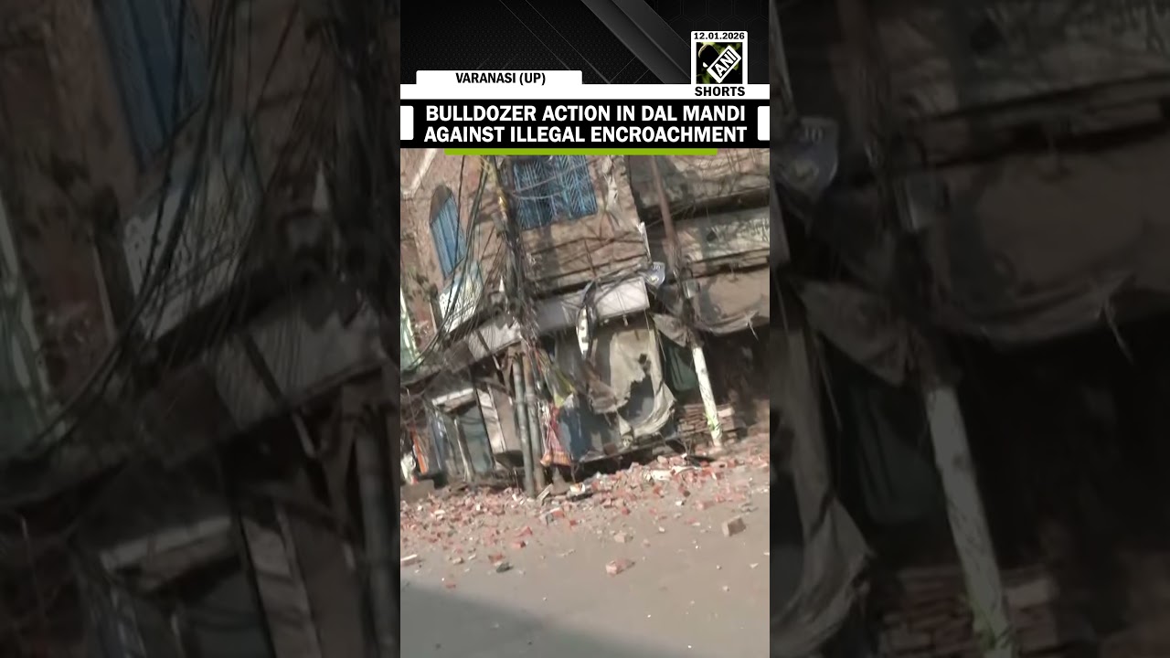 Demolition drive underway in Varanasi&rsquo;s Dal Mandi area against illegal encroachment