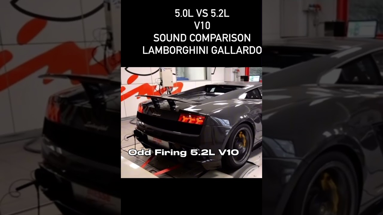 Lamborghini Gallardo: 5.0L vs. 5.10L