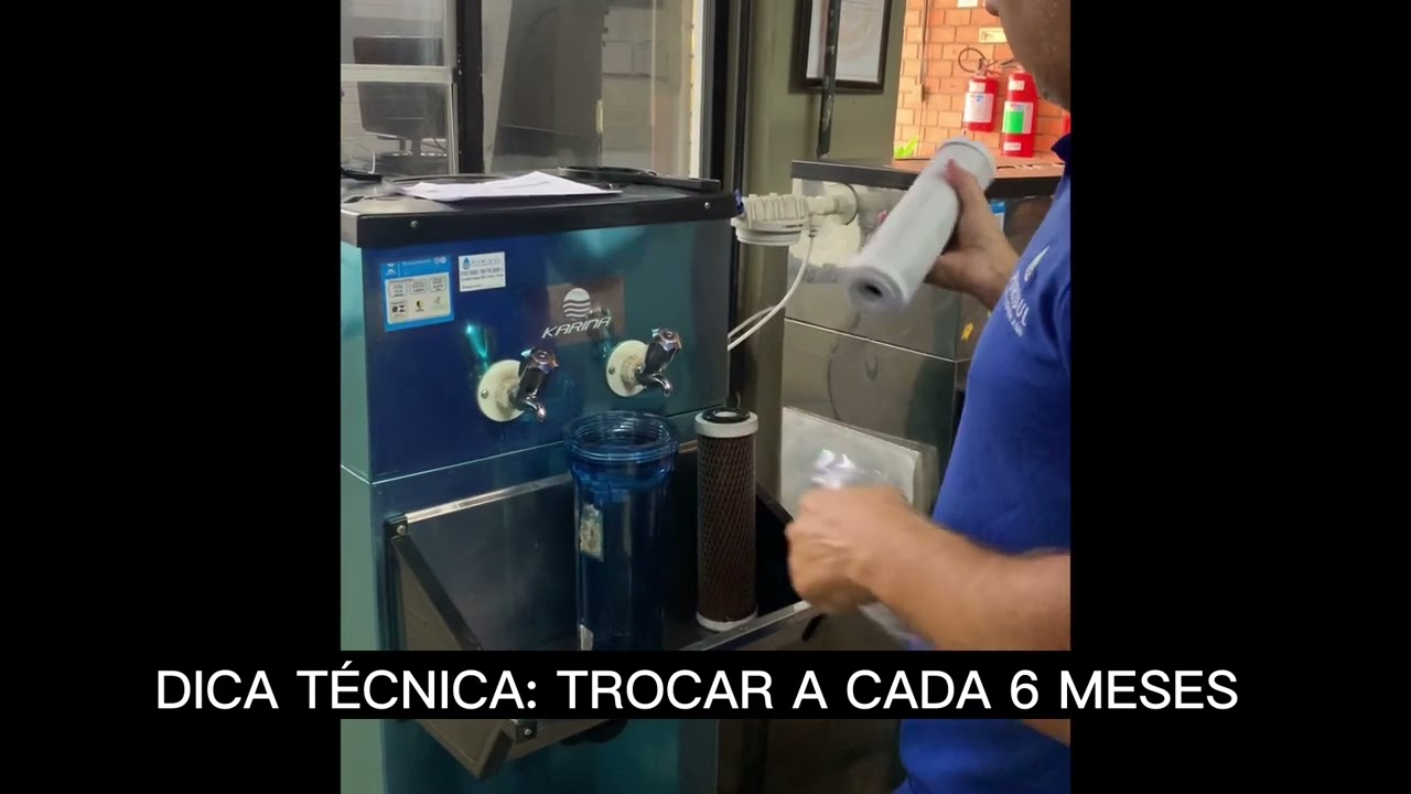 TROCA DE FILTRO BEBEDOURO INDUSTRIAL EM 2 MINUTOS!
